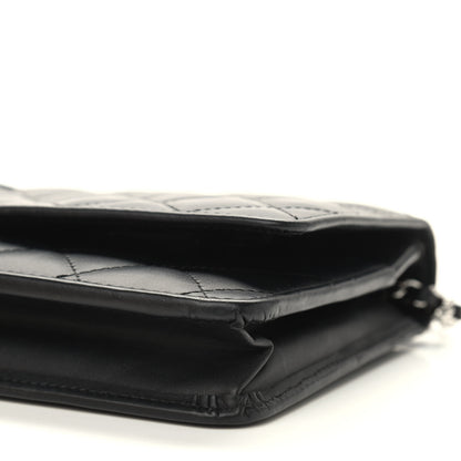 Chanel Calfskin Quilted Cambon Wallet On Chain WOC Black 9 of 10