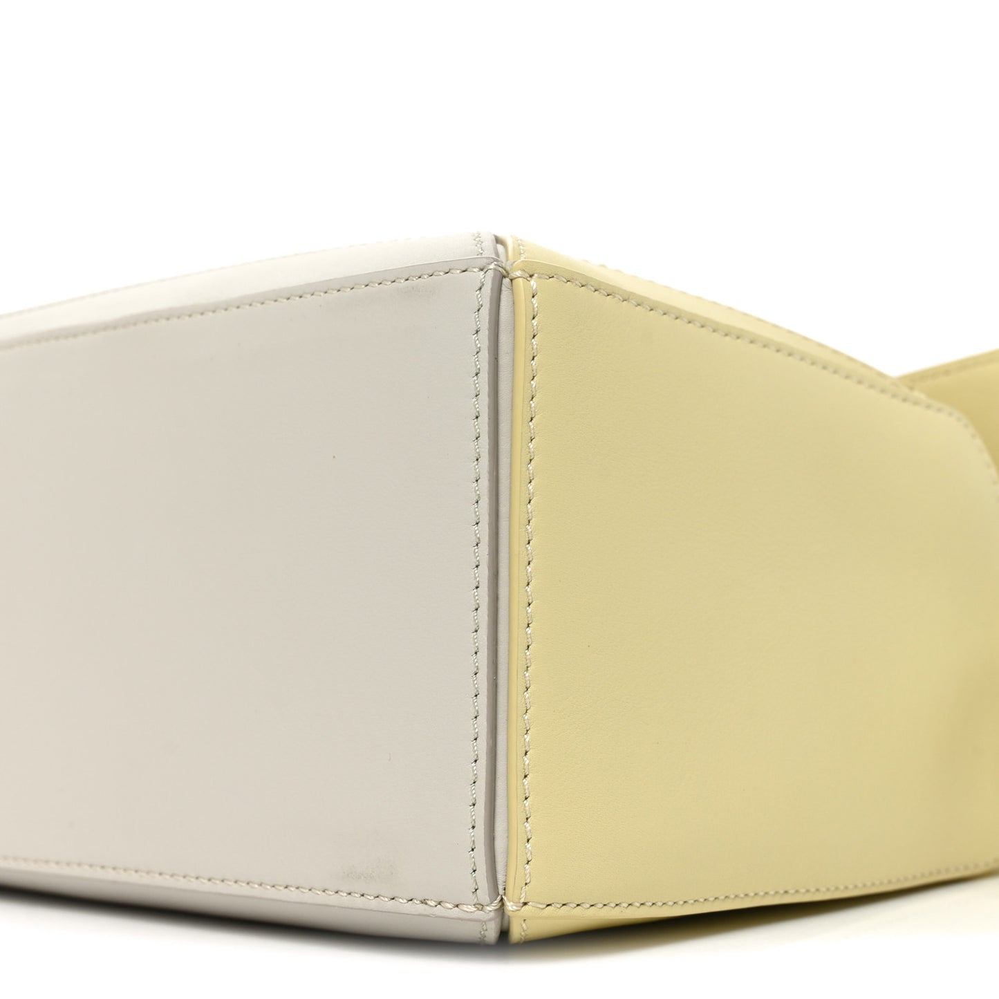 X ALBERS Nappa Calfskin Small Puzzle Bag Pale Grey Light Citrine
