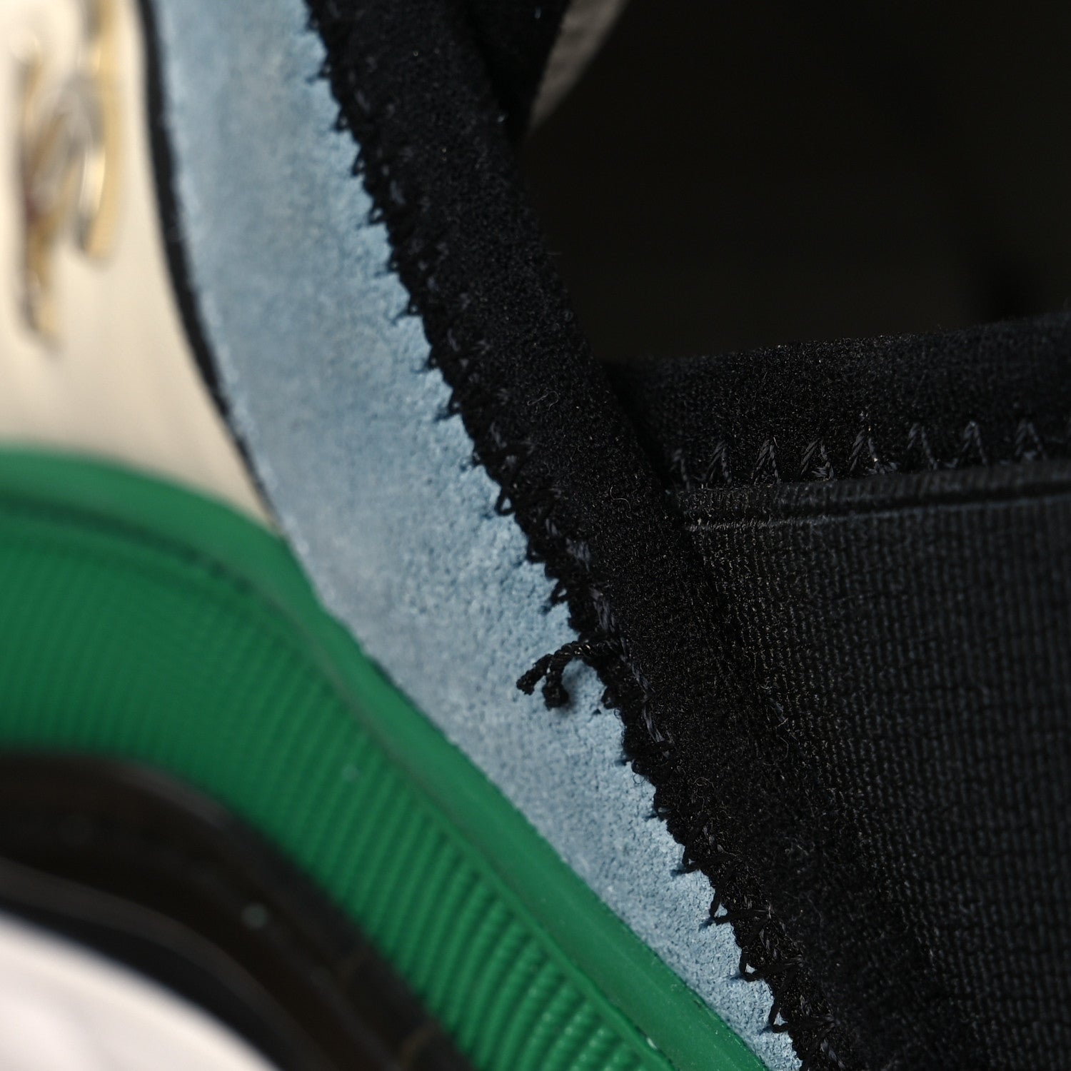 Chanel Suede Calfskin Mixed Fibers CC Sneakers 40 Ivory Green