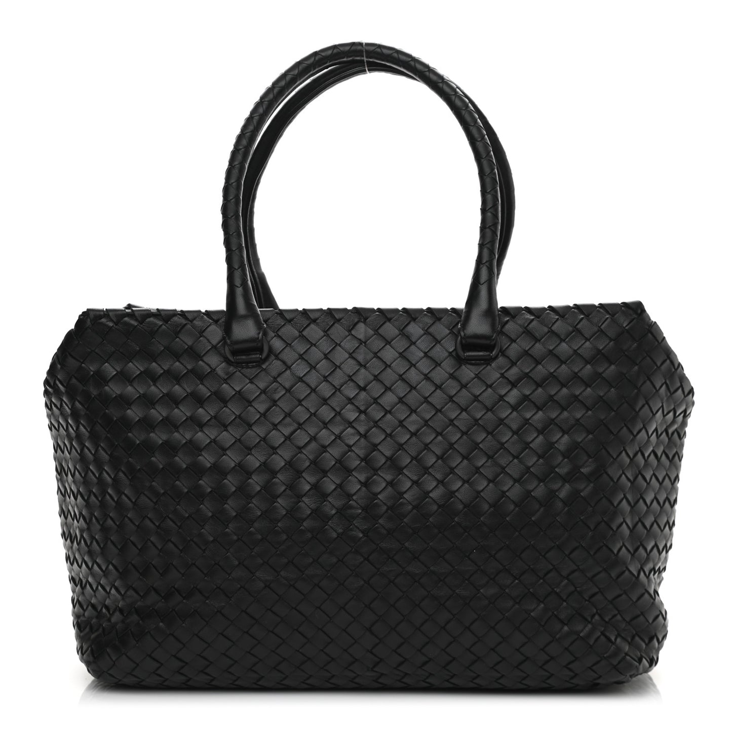 Nappa Intrecciato Brick Tote Black