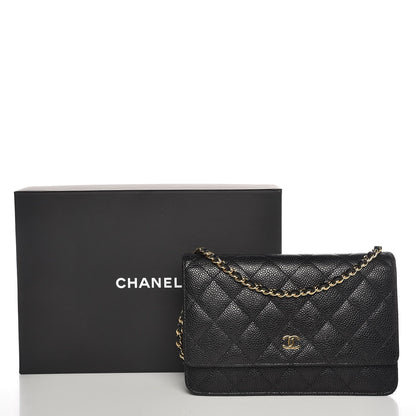 Chanel Caviar Quilted Wallet On Chain WOC Black 9 of 9