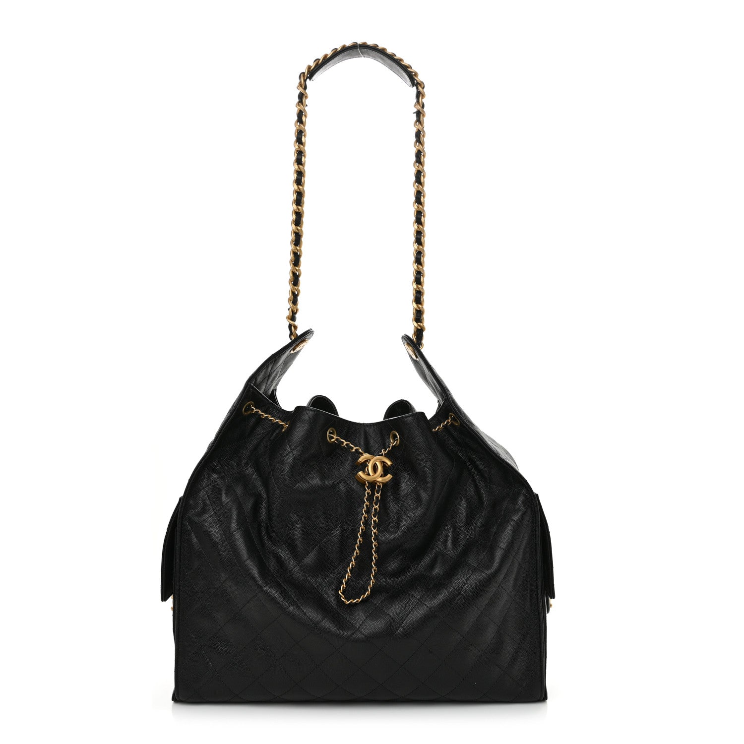 Chanel Caviar Quilted Large Chanel 25 Handbag Black 1 of 12