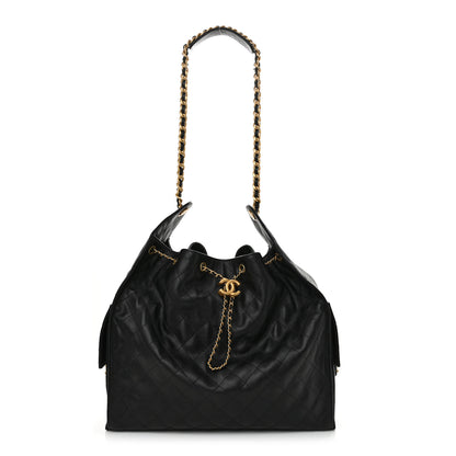 Chanel Caviar Quilted Large Chanel 25 Handbag Black 1 of 12