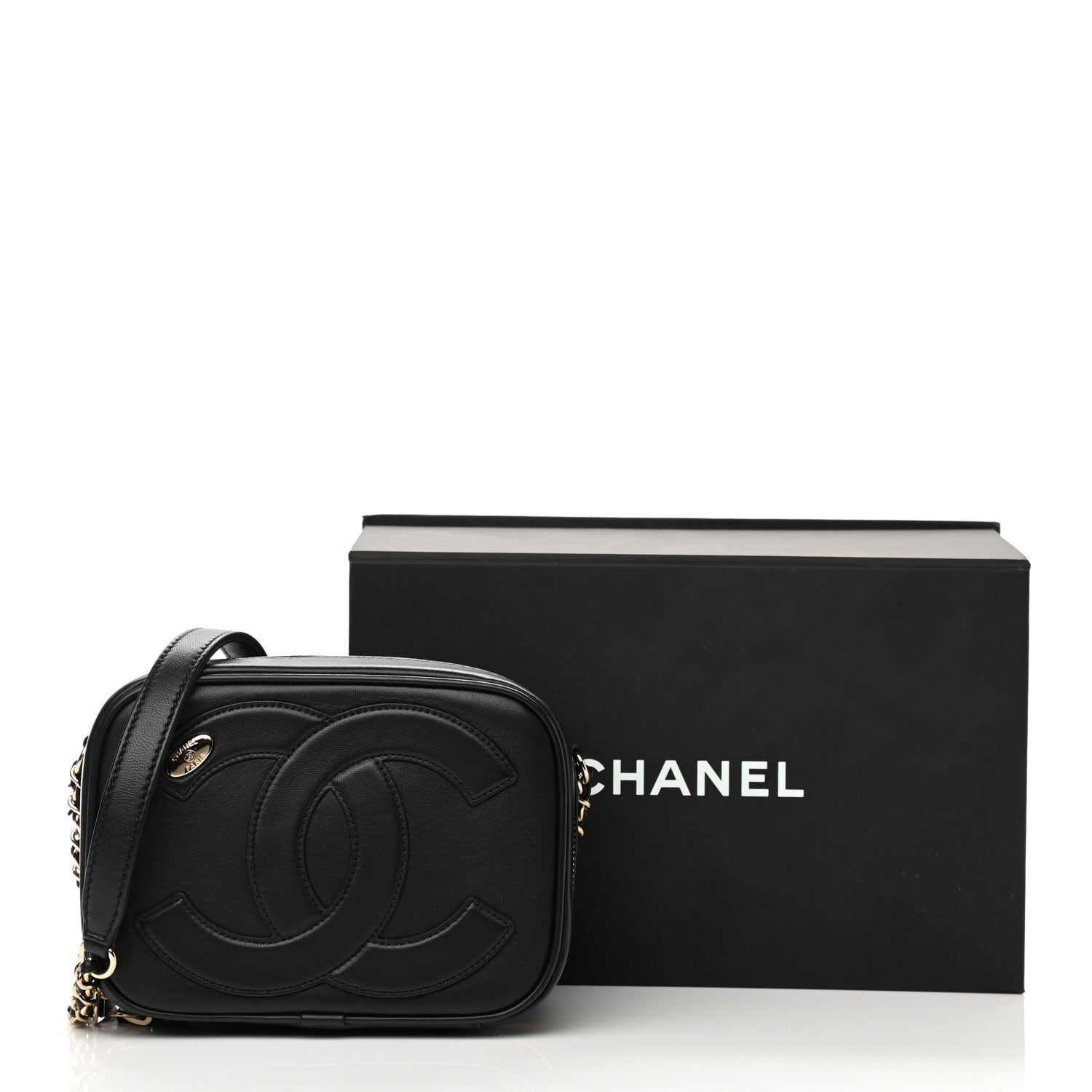 Chanel Calfskin CC Mania Camera Case Black 12 of 12