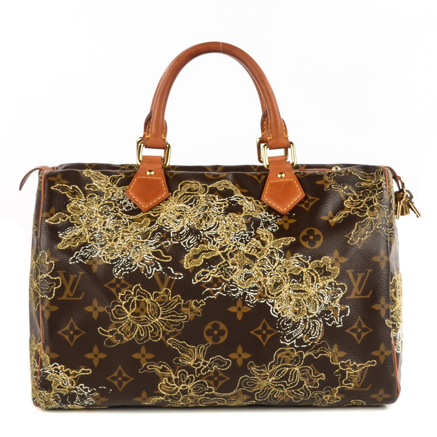Louis Vuitton Monogram Dentelle Speedy 30 Gold 1 of 7