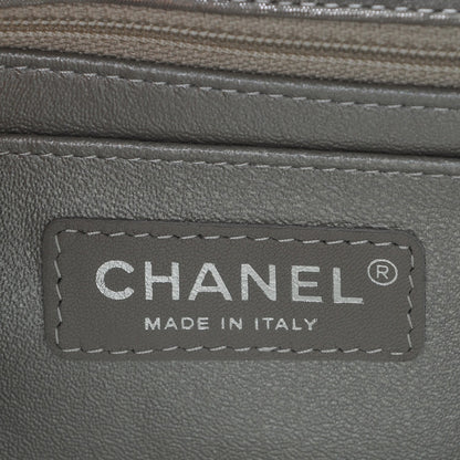 Chanel Iridescent Calfskin Chevron Quilted Mini Square Flap Silver 6 of 7