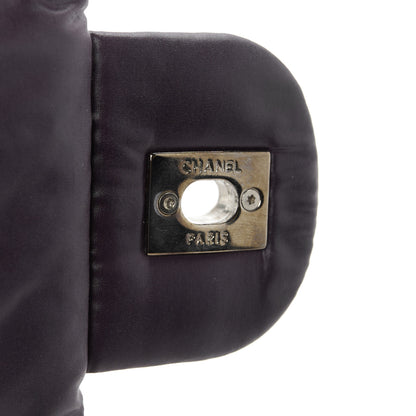Chanel Nylon Quilted Tweed on Stitch Medium Bubble Flap Purple 7 of 11