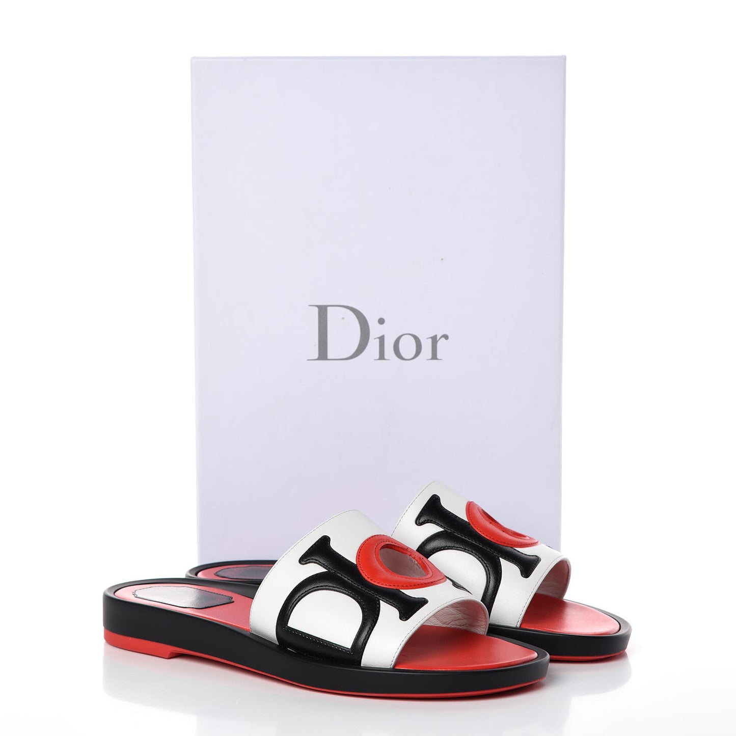 Calfskin Marina Slides 37.5 White