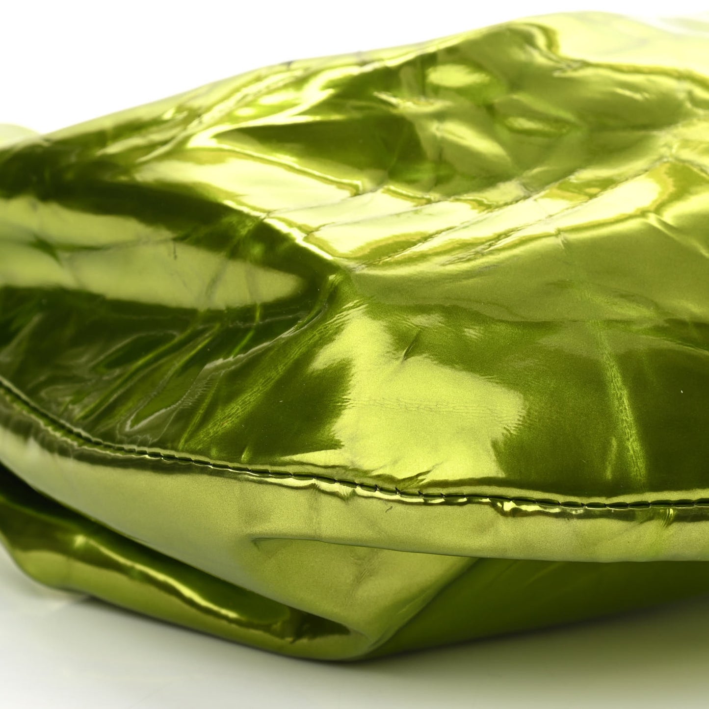 Metallic Crushed Calfskin Mini Jodie Chlorophyll
