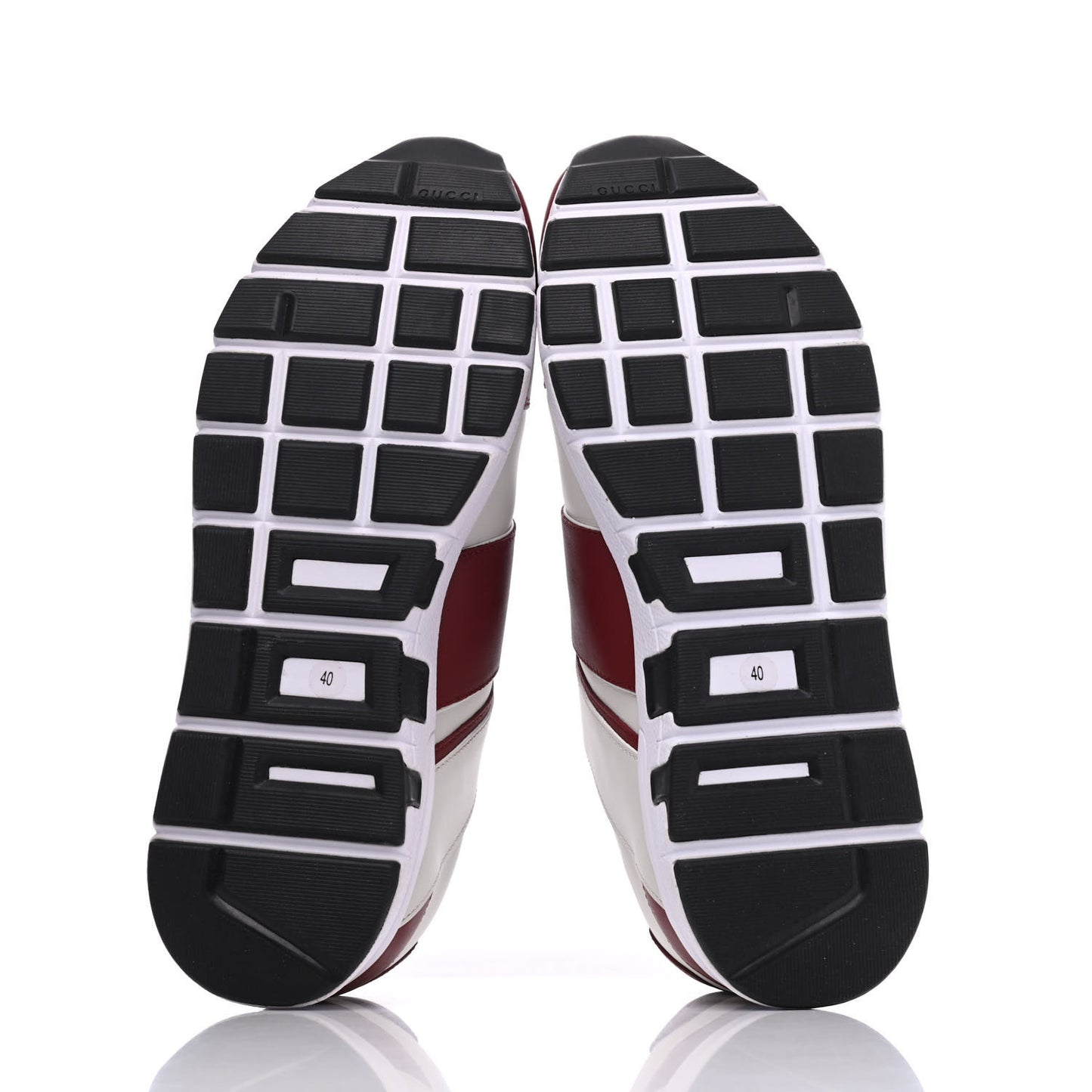 Calfskin Womens Interlocking G Sneakers 40 White Rosso