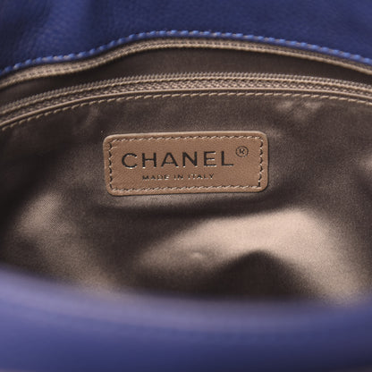 Chanel Glazed Caviar Coco Rider Flap Hobo Navy Blue 6 of 10