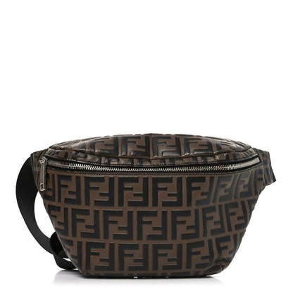 Fendi Vitello Century Bi-Color FF 1974 Embossed Belt Bag Maya Black 1 of 10