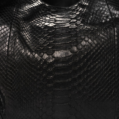 Gucci Snakeskin Medium Patti Stud Hobo Black 8 of 12