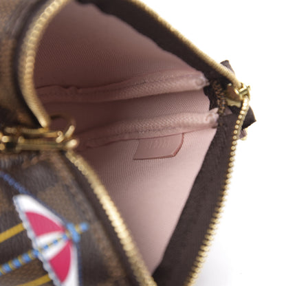 Louis Vuitton Damier Ebene 2020 Christmas Animation Big Wheel Mini Pochette Accessories Rose Ballerine 5 of 7