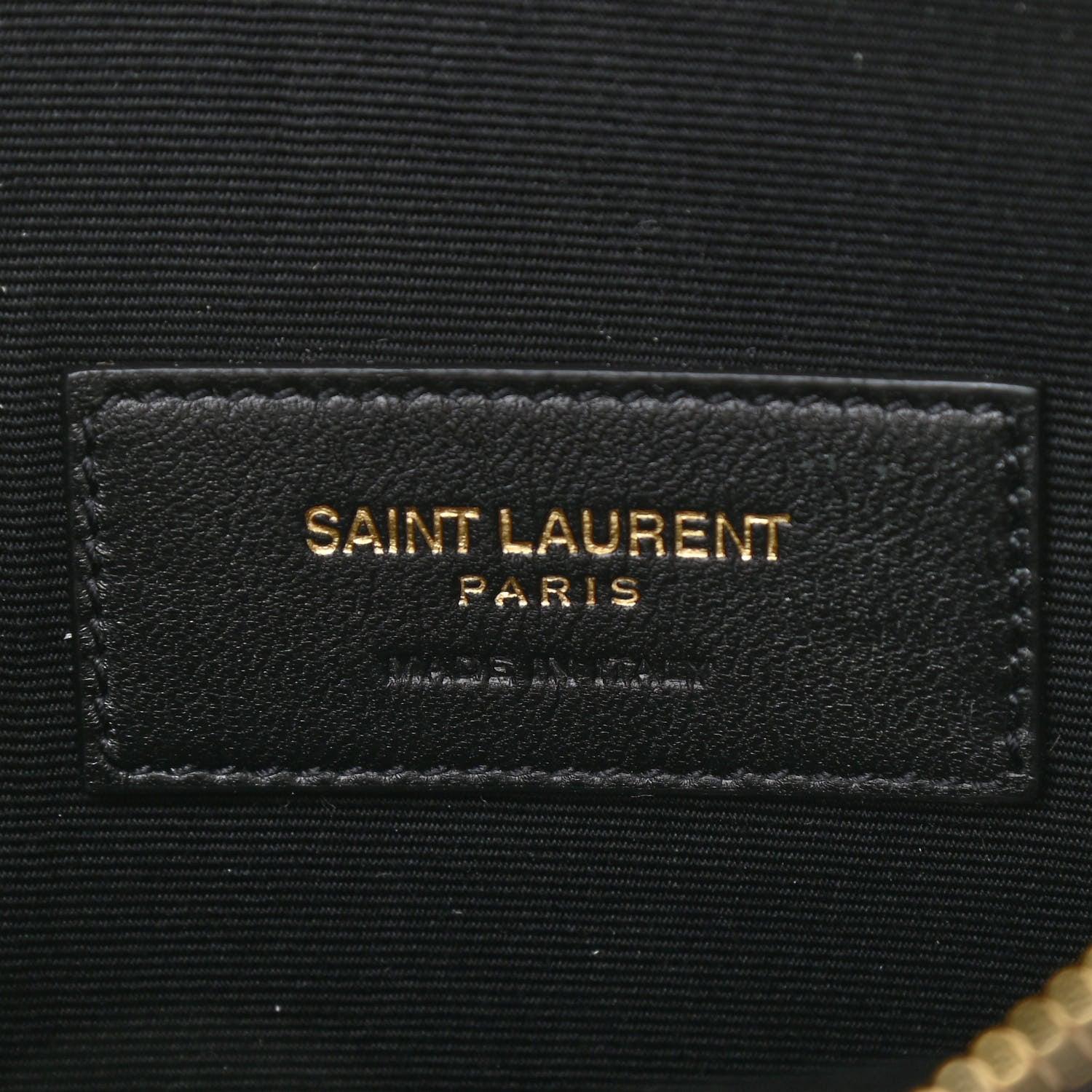 Saint Laurent Grain De Poudre Chevron Monogram Large Bill Pouch Black 6 of 7