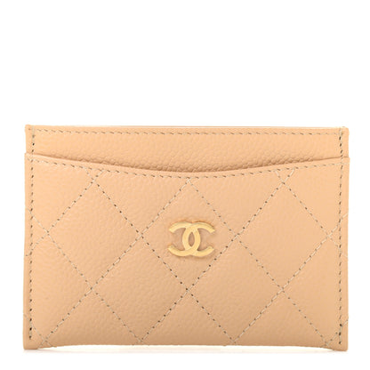 Chanel Caviar Quilted Card Holder Beige 1 of 8