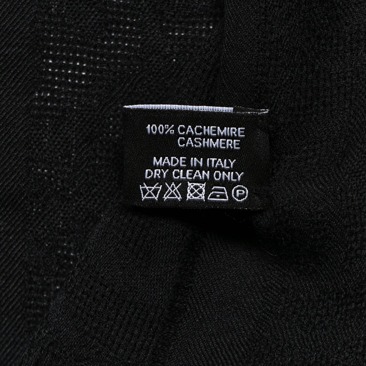 Chanel Cashmere CC Scarf Black 4 of 4