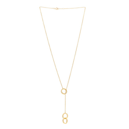 Tiffany 18K Rose Gold 1837 Interlocking Circles Lariat Necklace 3 of 6
