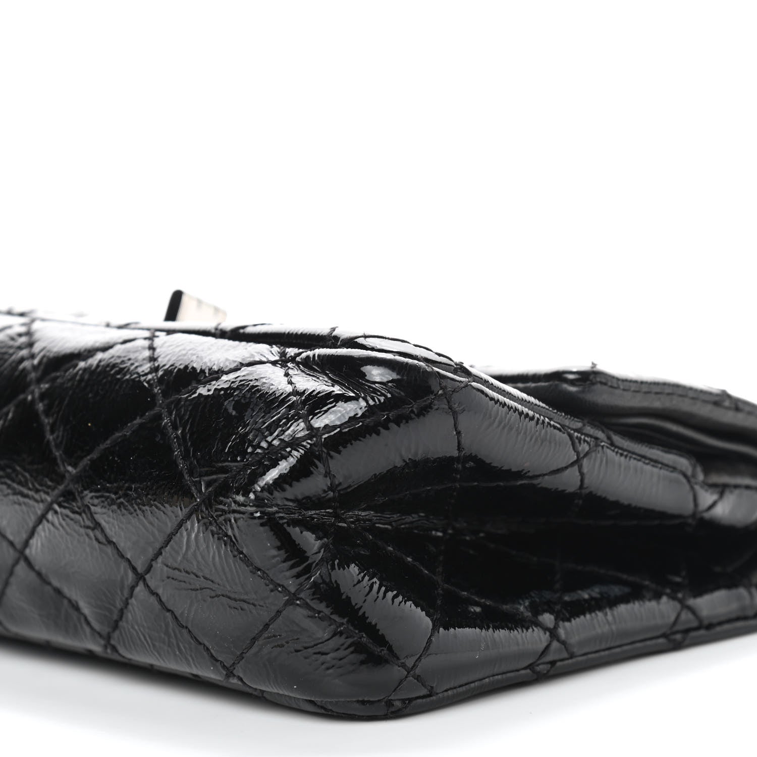 Chanel Crinkled Patent Quilted 2.55 Reissue Mini Flap Black 19 of 19