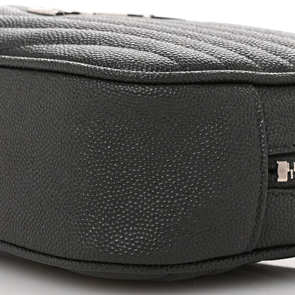 Saint Laurent Grain De Poudre Matelasse Monogram Mini Lou Camera Bag Asphalt 10 of 11