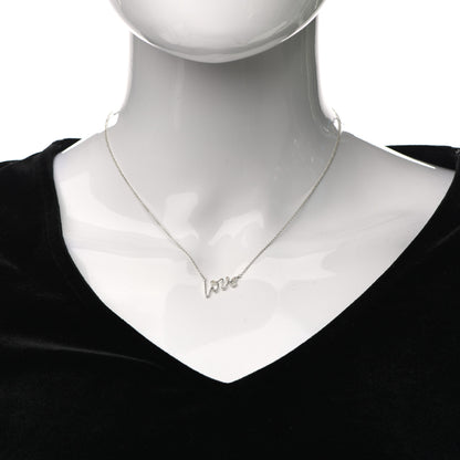 Tiffany Sterling Silver Paloma Picasso Graffiti Love Pendant Necklace 2 of 4