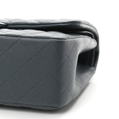 Chanel Caviar Quilted Jumbo Double Flap Grey 10 of 10