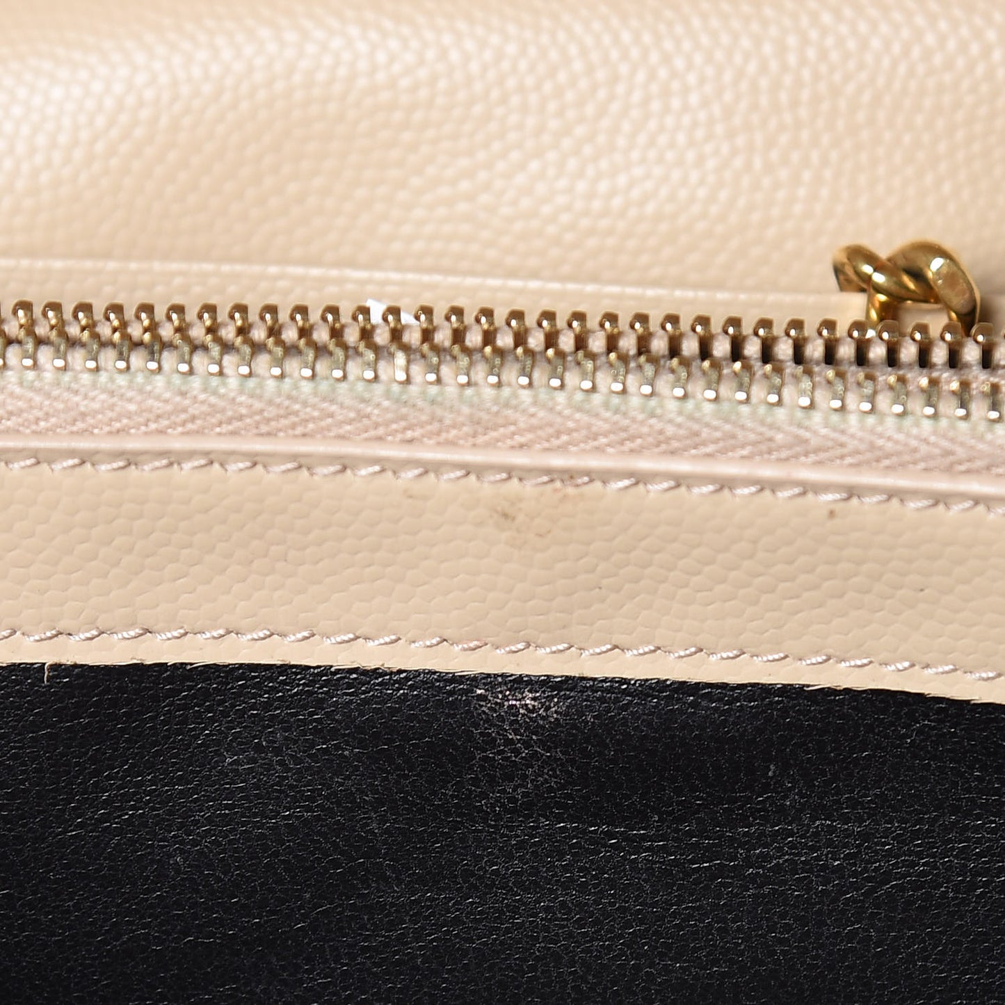Grain De Poudre Matelasse Chevron Monogram Chain Wallet Deep Beige