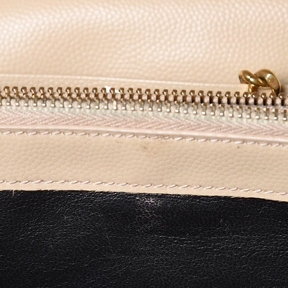 Saint Laurent Grain De Poudre Matelasse Chevron Monogram Chain Wallet Deep Beige 19 of 21