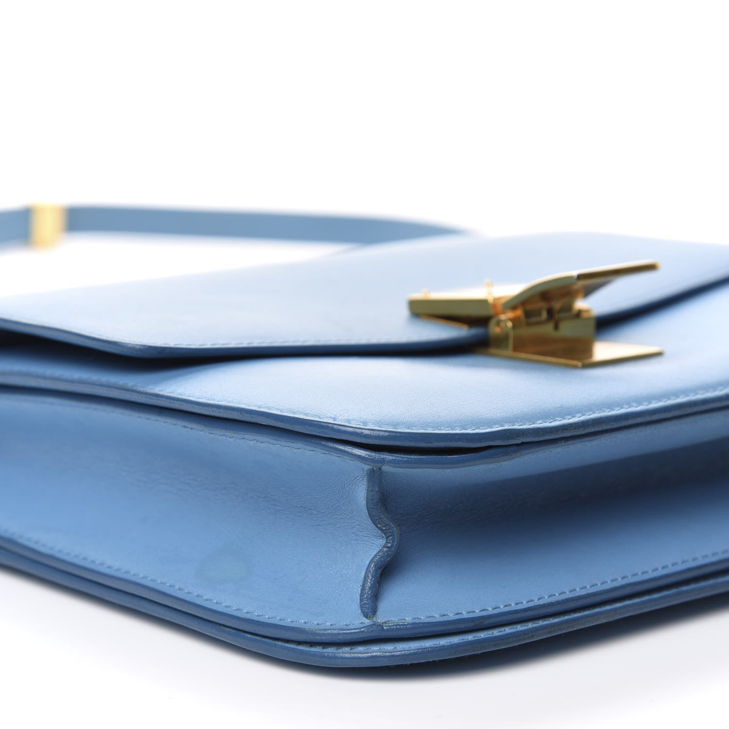Celine Box Calfskin Medium Classic Box Flap Bag Blue 8 of 13