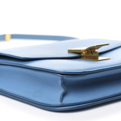 Celine Box Calfskin Medium Classic Box Flap Bag Blue 8 of 13