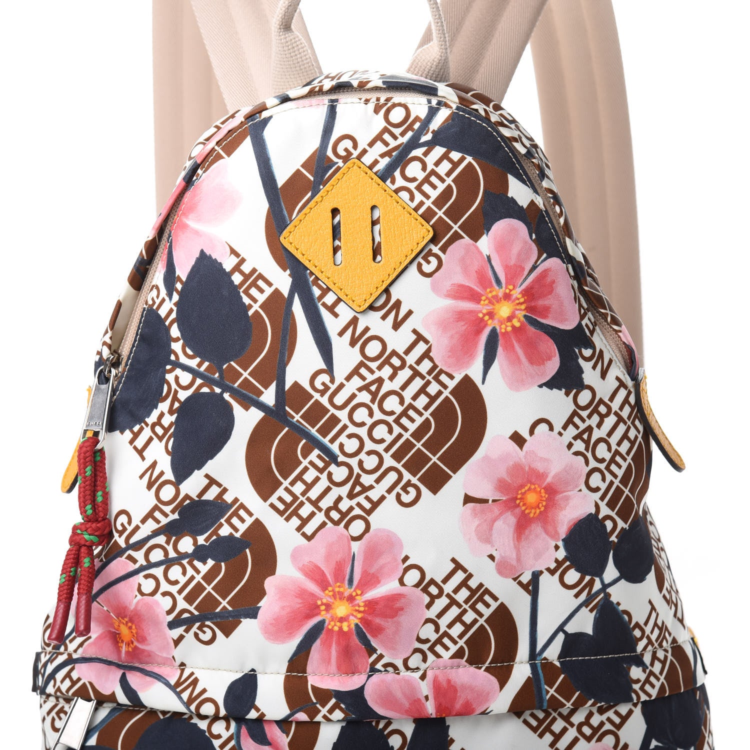 Gucci X THE NORTH FACE Econyl Nylon Floral Medium Backpack 9 of 13