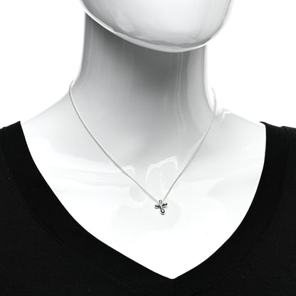 Tiffany Sterling Silver 12mm Elsa Peretti Cross Pendant Necklace 2 of 4