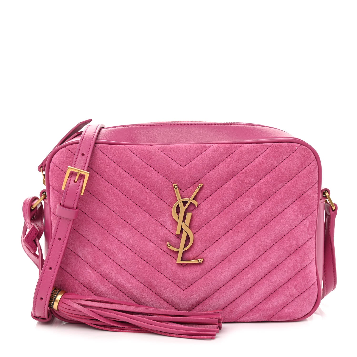 Saint Laurent Suede Matelasse Monogram Lou Camera Bag Rose 1 of 8