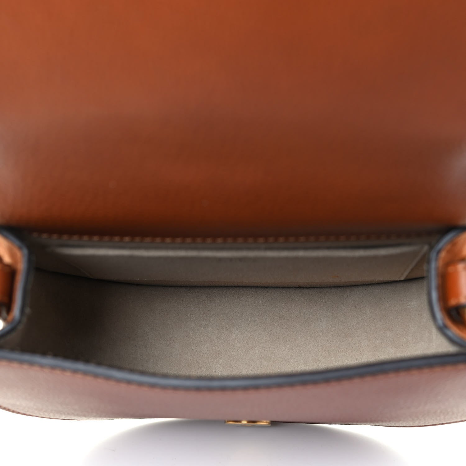 Chloe Calfskin Suede Small Nile Bracelet Bag Caramel 4 of 4