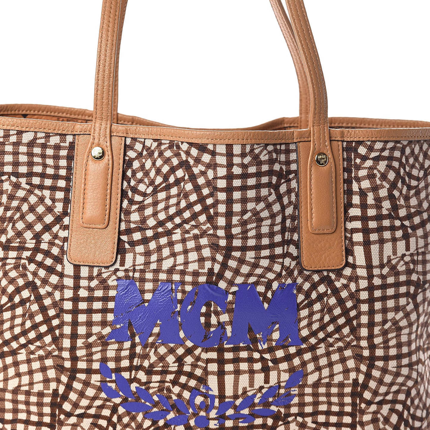 Visetos Medium Liz Reversible Shopper Tote Cognac