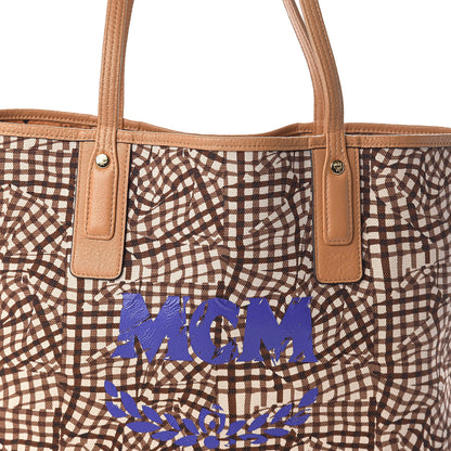 MCM Visetos Medium Liz Reversible Shopper Tote Cognac 15 of 18