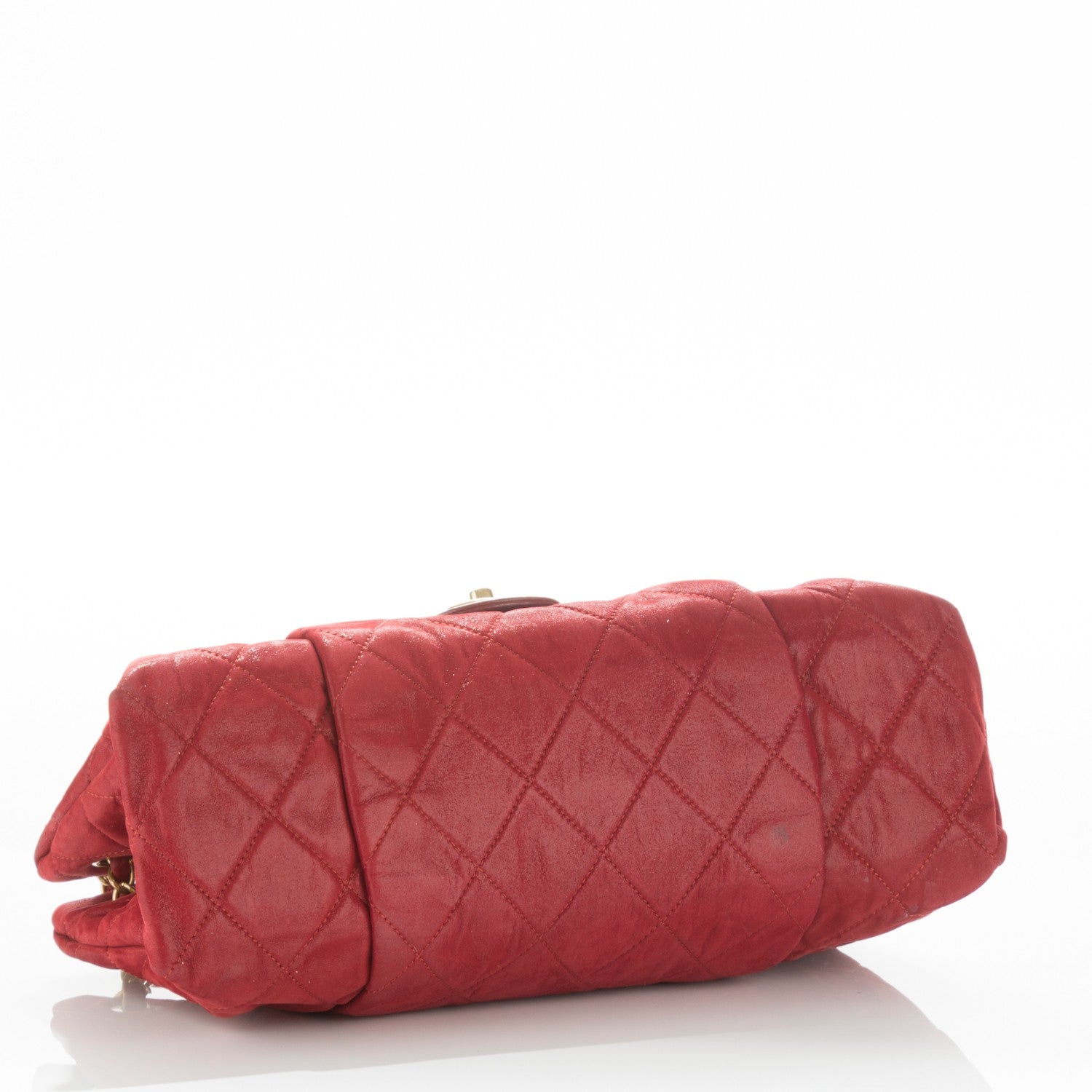 Chanel Iridescent Calfskin Large Chic Quilt Flap Red 4 of 8