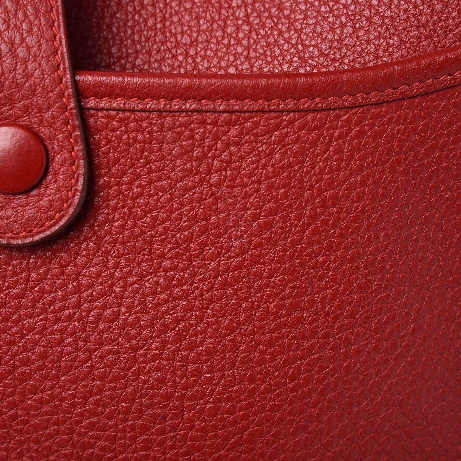 Hermes Taurillon Clemence Evelyne II PM Rouge Casaque 8 of 11