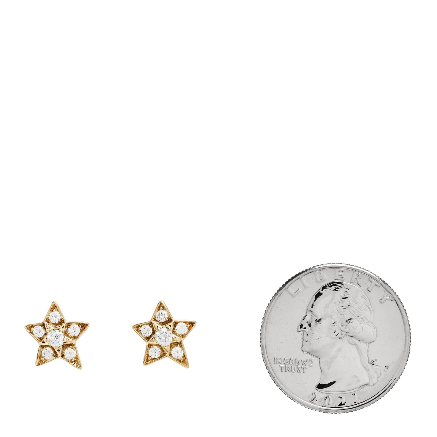18K Yellow Gold Diamond Small Comete Geode Earrings