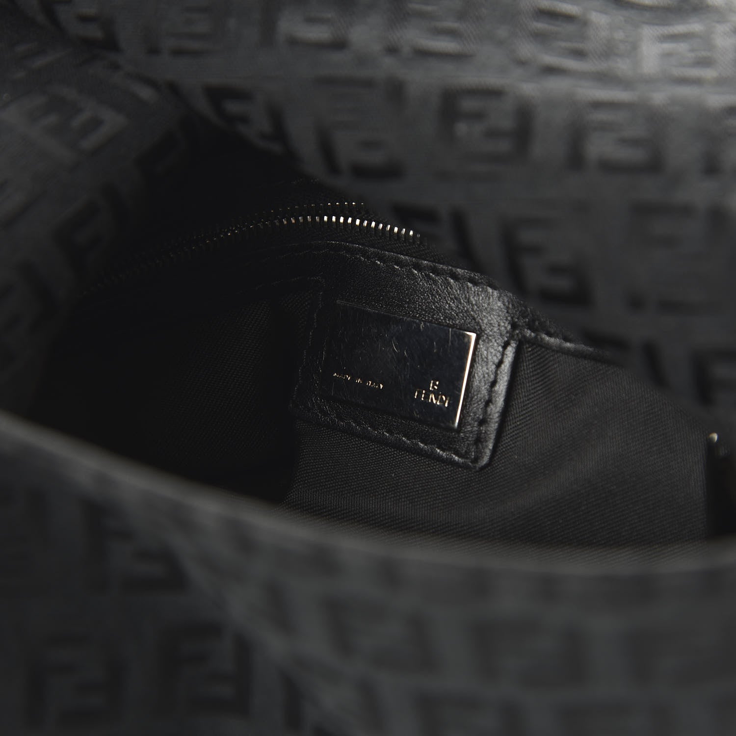 Fendi Zucchino Mama Baguette Black 8 of 9