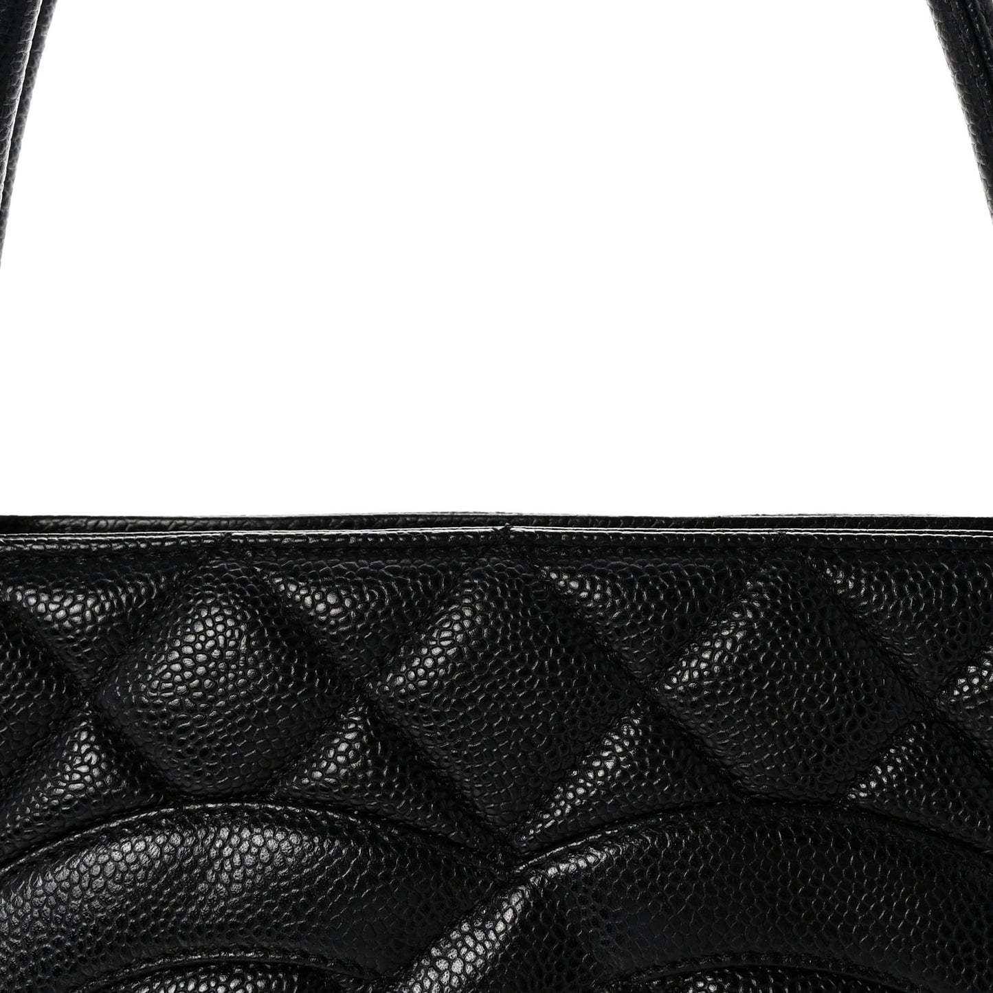 Caviar Quilted Medallion Tote Black