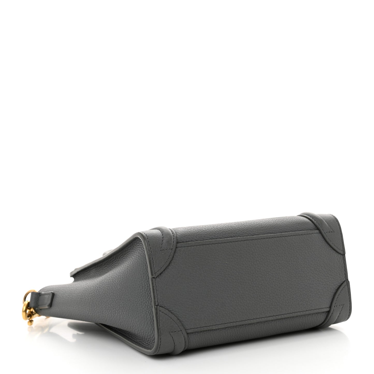 Drummed Calfskin Nano Luggage Kohl