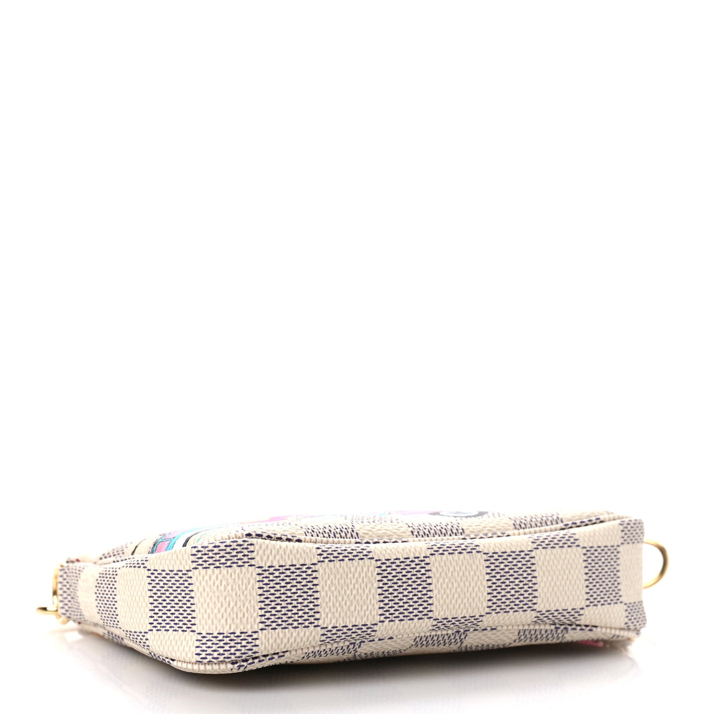 Damier Azur 2021 Christmas Animation Hollywood Mini Pochette Accessories Fuchsia