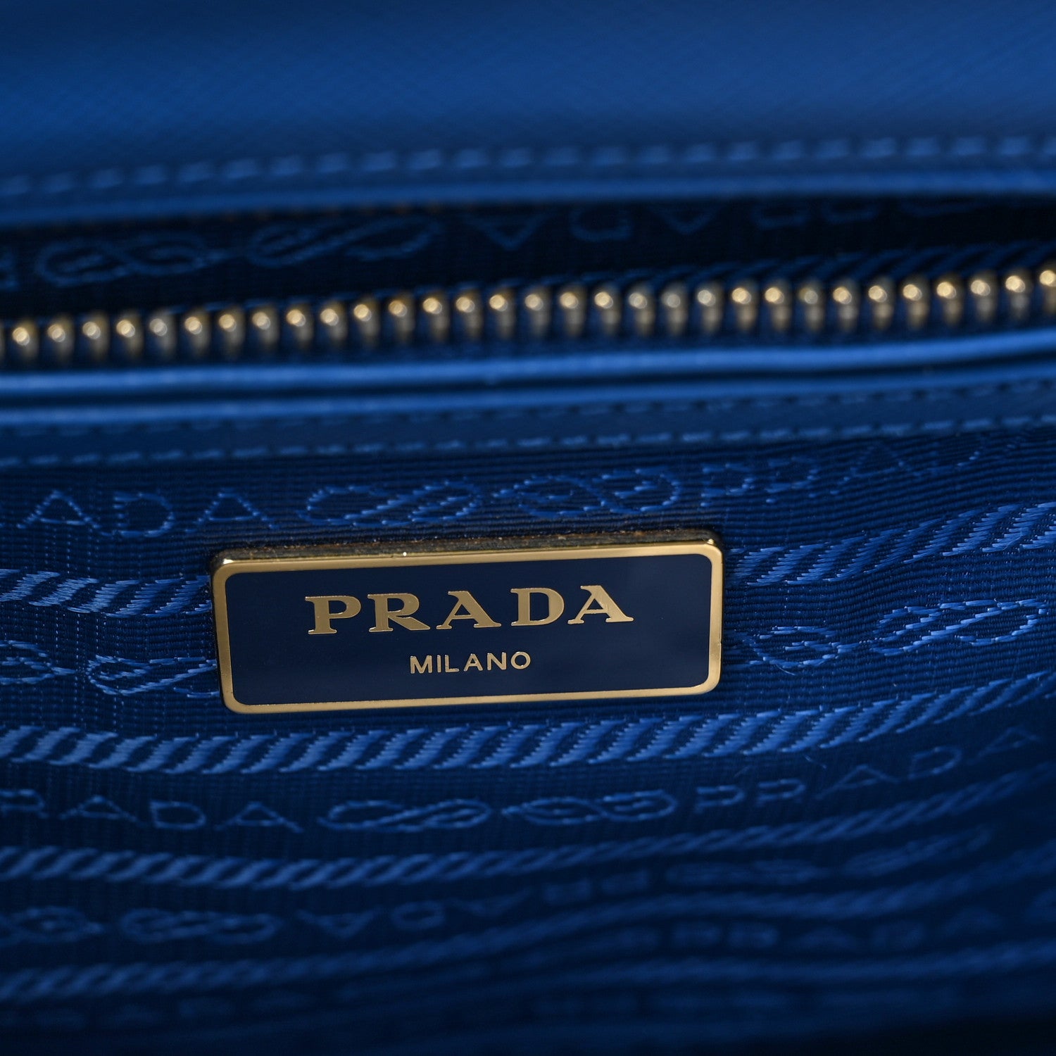 Prada Saffiano Lux Small Galleria Double Zip Tote Azzurro 6 of 9