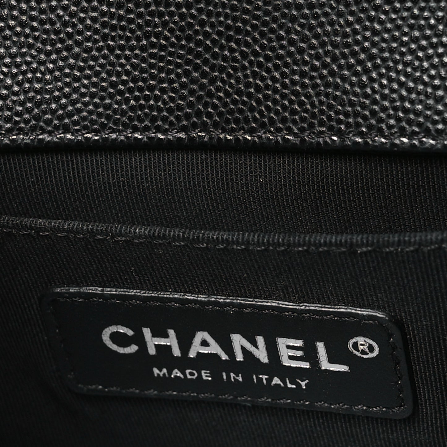 Caviar Quilted Small Boy Flap Black