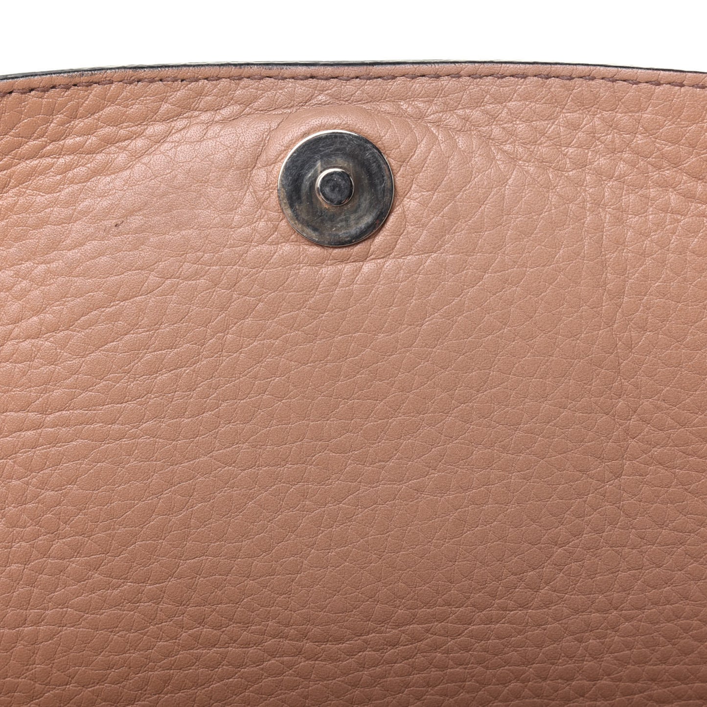 Pebbled Calfskin Medium Soho Flap Crossbody Camelia
