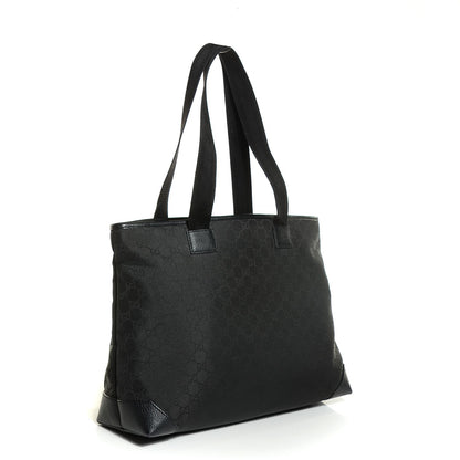 Gucci Nylon Calfskin Large Tote Black 3 of 7