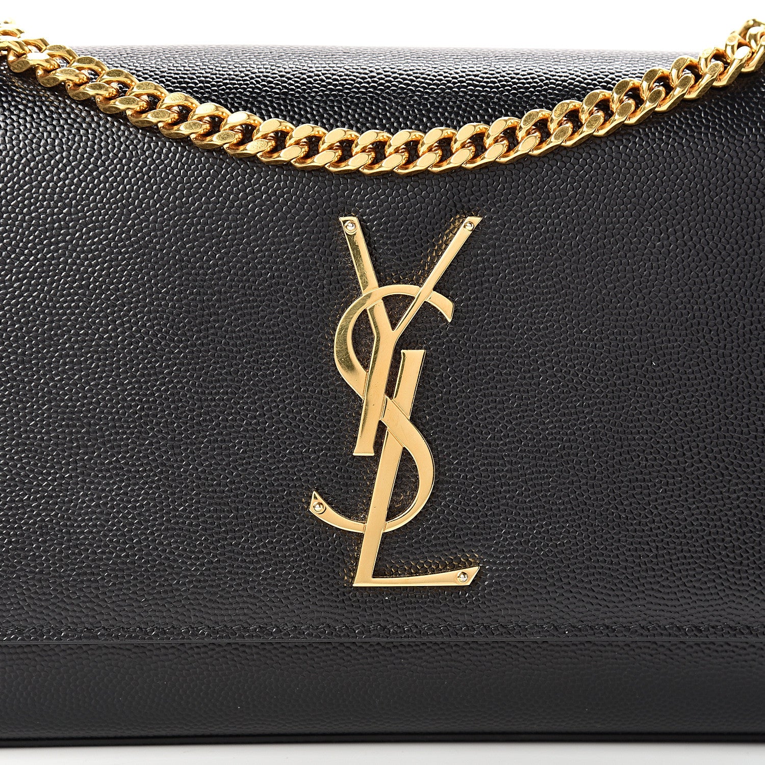 Saint Laurent Grain De Poudre Small Monogram Kate Satchel Black 7 of 12
