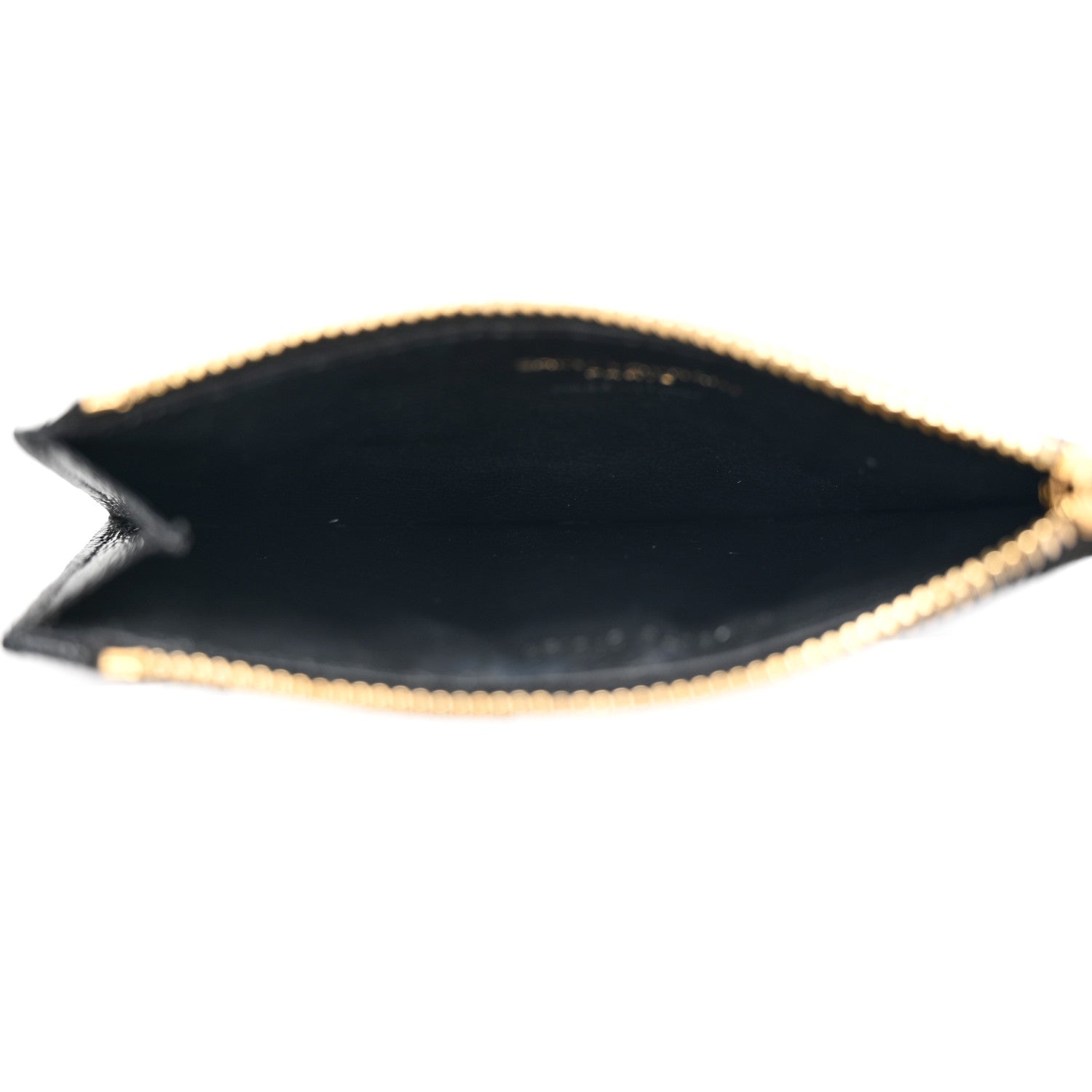 Saint Laurent Monogram Grain de Poudre 5 Fragments Zip Pouch Card Holder Black 5 of 8