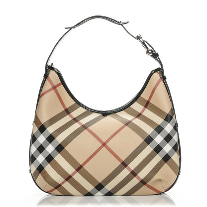 Burberry Supernova Check Medium Barton Hobo Black 1 of 10